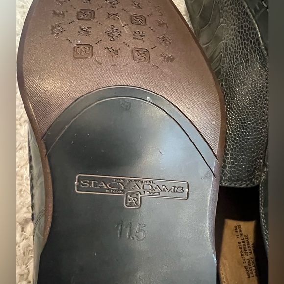 Stacy Adams Snake Leather Black Slip On Loafer main image 15